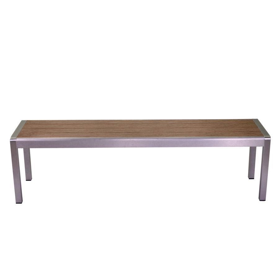 Panchina in alluminio Poliwood Seattle marrone