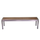 Panchina in alluminio Poliwood Seattle marrone