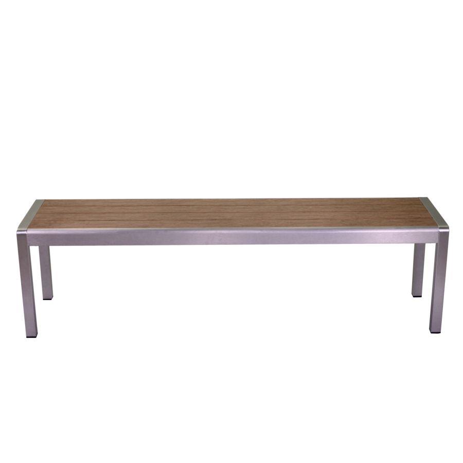 Panchina in alluminio Poliwood Seattle marrone