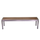Panchina in alluminio Poliwood Seattle marrone