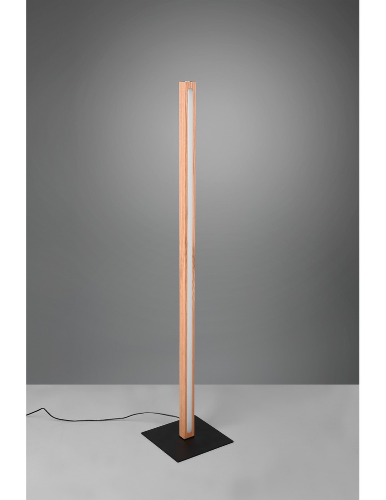 Piantana Bacchetta Legno Vintage Led Touch Bellari Trio Lighting