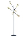 Piantana Minimal 6 Luci Orienabili Cross Nero e Oro Trio Lighting