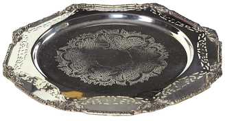 Piatto ottagonale silver bh-0166 Ø cm. 30