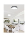 Plafoniera Led Dimmer Cambio Colore Stoffa Bianco Lugano Ø60 cm Trio Lighting