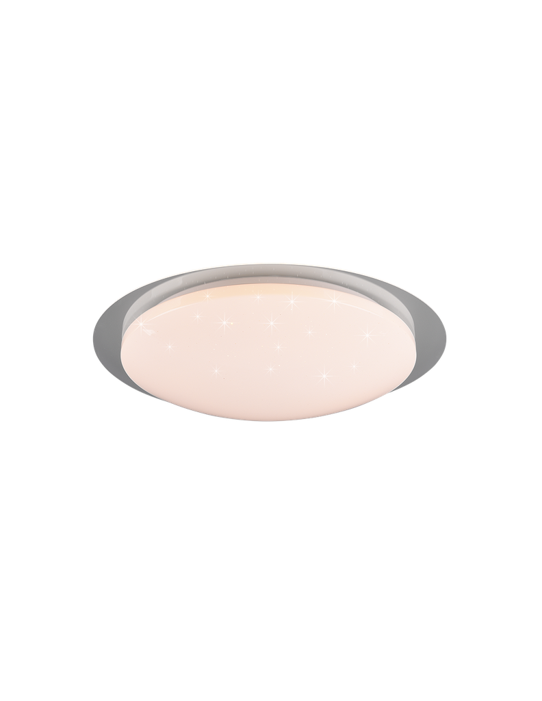 Plafoniera Moderna Led RGB Dimmerabile Bilbo Ø48 cm Bianco Trio Lighting