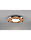 Plafoniera Vintage Legno Led Dimmer Deacon Ø50 cm Trio Lighting