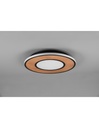 Plafoniera Vintage Legno Led Dimmer Deacon Ø50 cm Trio Lighting