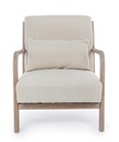 Poltrona Ancilla Vintage in lino cotone con cuscino