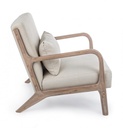 Poltrona Ancilla Vintage in lino cotone con cuscino