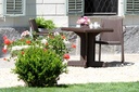Poltrona Polyrattan noce da esterno impilabile