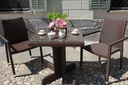 Poltrona Polyrattan noce da esterno impilabile