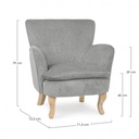 Poltrona grigio chiaro in tessuto stile vintage