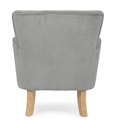 Poltrona grigio chiaro in tessuto stile vintage