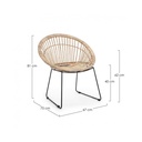 Poltrona rustica Cayes naturale