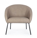 Poltrona tortora in velluto stile design