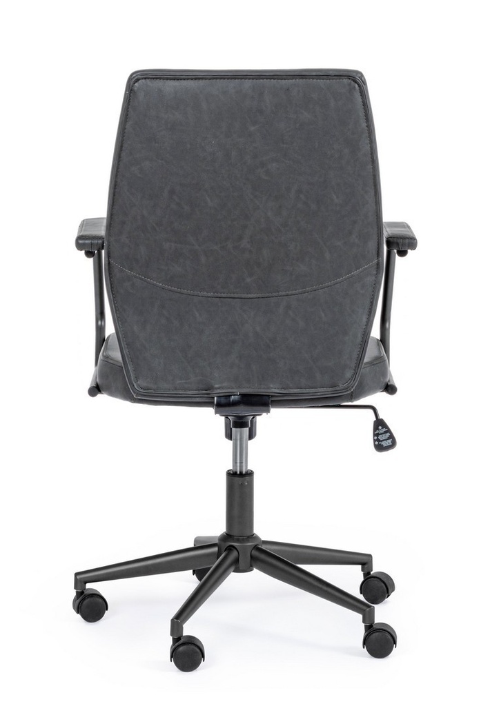 Poltrona ufficio ecopelle nero Jamie cm 67 x 58 x 93