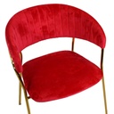 Poltrona in velluto Brendeburgo rosso