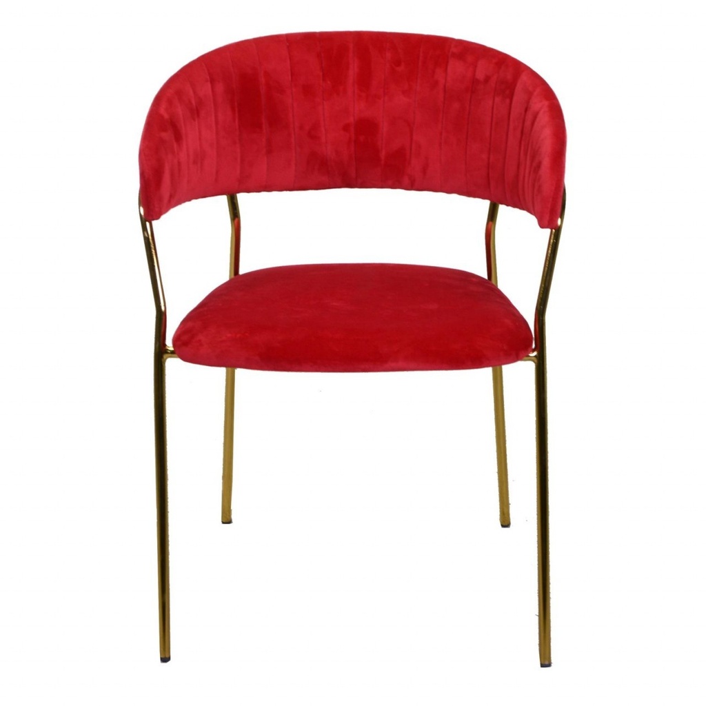 Poltrona in velluto Brendeburgo rosso