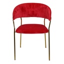 Poltrona in velluto Brendeburgo rosso