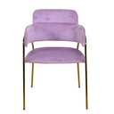 Poltrona design  velluto e metallo oro rotterdam viola