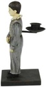 Portacandele bimbo grigio cy-0579 cm9x10h21
