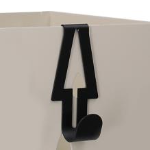 Metal umbrella stand with squared cream hot air balloon 15,5x15,5h49 cm