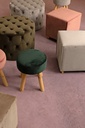 Pouf in velluto vintage Rosa Antico ADELINE 40x40x h44 cm