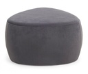 Pouff Stone grigio scuro effetto velluto