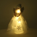 Puntale led tessuto bambolina argento cm6x14h30