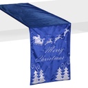 Runner tessuto led con renne blu cm32x182x0,5