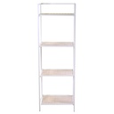 Scaffale in metallo Lucilla 4 ripiani bianco cm45x34xh122/135