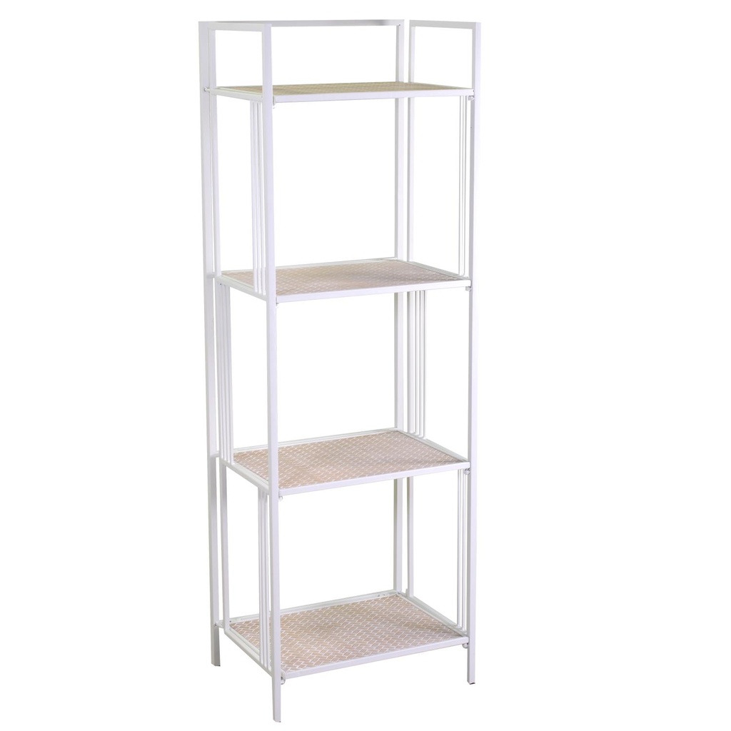 Scaffale in metallo Lucilla 4 ripiani bianco cm45x34xh122/135