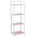 Scaffale in metallo Lucilla 4 ripiani bianco cm45x34xh122/135