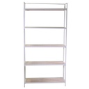 Scaffale metallo bianco 5 piani cm 34,5 x 85,5 x  160/170