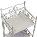 Scaffale metallo new jessica stretto 2 piani bianco brush cm25x23h48