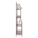 Scaffale pieghevole quattro ripiani in acciaio Marrone MELANIE 57x28x h164 cm
