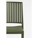 Sedia Bars in Polipropilene Verde Oliva Resistente ai Raggi UV e Umidità L46 x P56 x H82