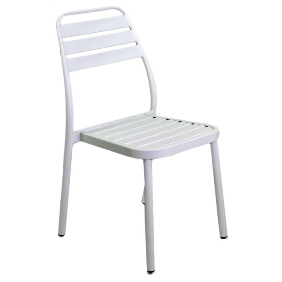 Sedia esterno alluminio las vegas bianca cm 49x 58 x h45/88