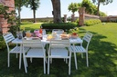Sedia esterno alluminio las vegas bianca cm 49x 58 x h45/88