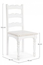 Sedia Colette in legno stile rustico bianco shabby
