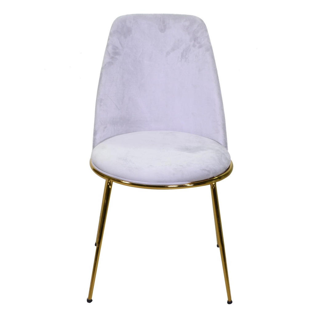 Sedia salotto design  velluto e metallo oro rotterdam grigio