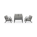 Set da giardino salotto antracite YK13 4 pezzi