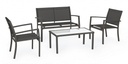 Set 4 salotto antracite in metallo