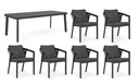 Set tavolo + 6 sedie Cordova antracite