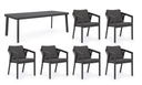 Set tavolo + 6 sedie Cordova antracite