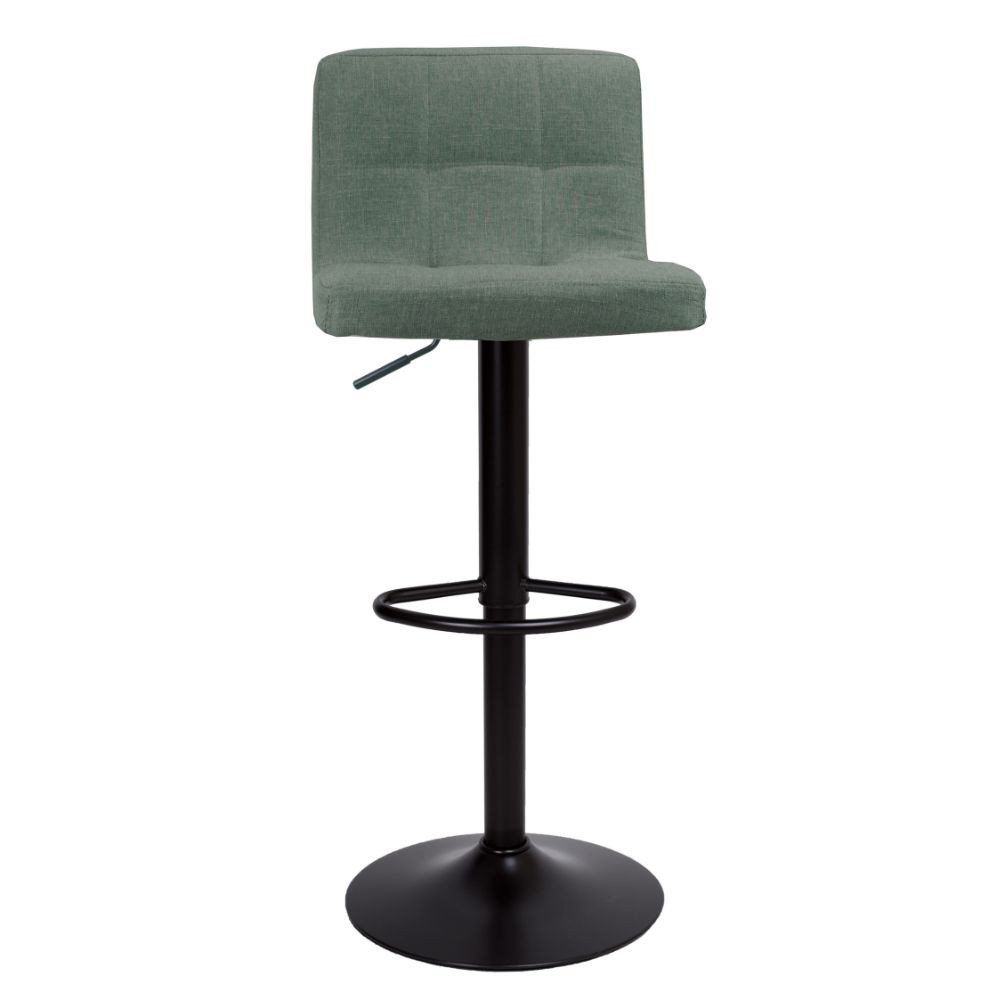 Sgabello regolabile colore menta con gambe nere opache  49x40x87 cm