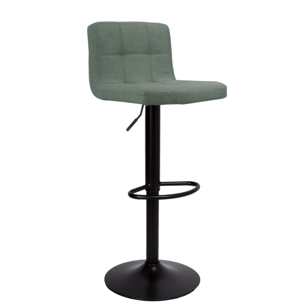 Sgabello regolabile colore menta con gambe nere opache  49x40x87 cm