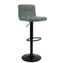 Sgabello regolabile colore menta con gambe nere opache  49x40x87 cm