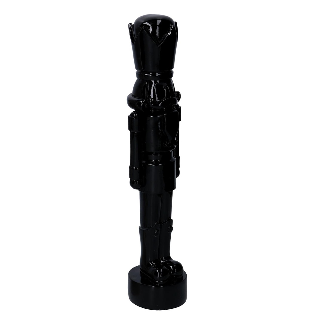Soldatino resina laccato nero lucido cm8,5x8h38