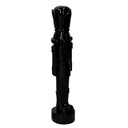 Soldatino resina laccato nero lucido cm8,5x8h38